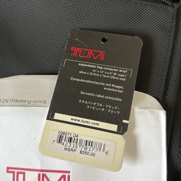 Tumi Expandable Flap Computer Laptop Briefcase Black - Picture 10 of 10